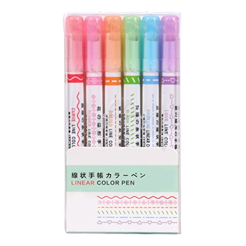 Xoeryoy Kurve Highlighter Stift Set Roller Tip Curve Liner Highlighter Handkonto Fluoreszenzstifte DIY -Marker 6pcs Xoeryoy Kurve Highlighter Stift Set Roller Tip Curve Liner Highlighter Handkonto Fluoreszenzstifte DIY -Marker 6pcs von Xoeryoy