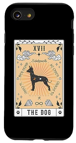 Tarotkarte Der Hund Xoloitzcuintli Himmlische Hülle für iPhone SE (2020) / 7 / 8 von Xoloitzcuintli Tarot Dogs Celestial Retro