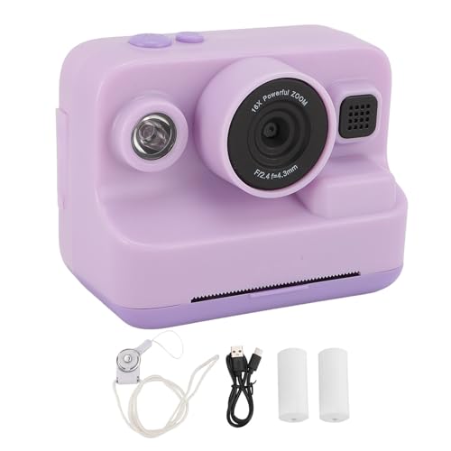 Xolsurg 1080p Digitalkamera Sofortdruck 12MP Videokamera für Kinder 2,4 Zoll Bildschirm (Lila) von Xolsurg