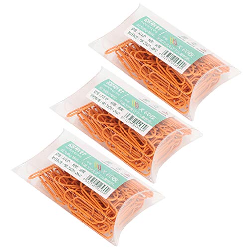 Xolsurg 3 Boxen Papierclip Orange Kleine tragbare Nuteicht Pin Bills Datei Klassifizierung für Büroschreibungsstapeln von Xolsurg