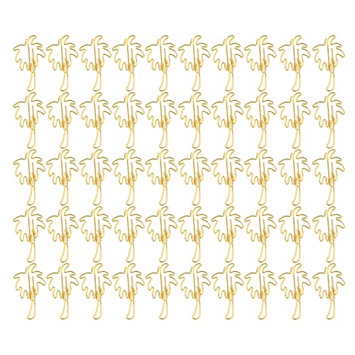 Xolsurg 50 PCs Papierclips Tragbarer Mini Netter goldener Kokosnussbaumformpapier Clips Datei Klassifizierung Lesezeichen Ordner Xolsurg 50 PCs Papierclips Tragbarer Mini Netter goldener Kokosnussbaumformpapier Clips Datei Klassifizierung Lesezeichen Ordner von Xolsurg