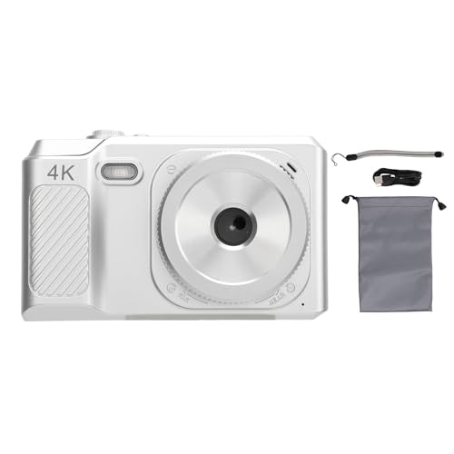 Xolsurg 68MP Digitalkamera Full HD 1080p 2.7 Zoll Bildschirm Handbuch Fokus 16x Zoom Wieder aufladbare Videokamera für Verschiedene Szenen (Silber) von Xolsurg