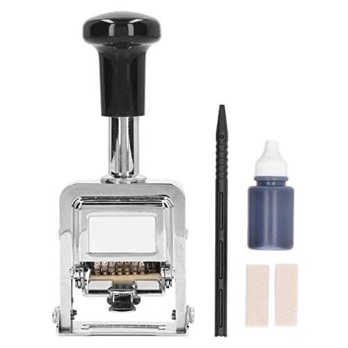 Xolsurg 7 Ziffern Number Stempel Automatische Sprung Nummer Stempel 7 -Ziffer Selbstinfking -Nummer mit Zinklegungsschale für das Bankgeschäft von Xolsurg