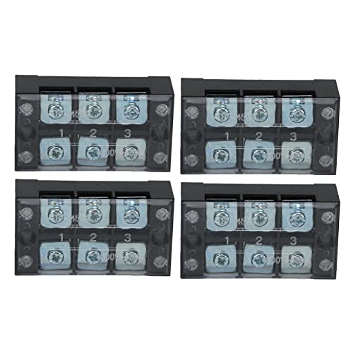 Xolsurg Anschlussstreifenblock TB Fixed großer Strom Dual -Reihen -Klemmenstreifen 600V 45A PC -Schale für Stromverteilungssystem (3 Bit)4503)) von Xolsurg