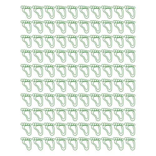 Xolsurg Büroklammern in Fußform, rutschfest, farbecht, tragbar, für Büro, Schule, Familie (Grün) von Xolsurg