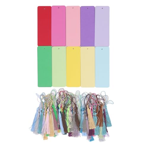 Xolsurg Bunt leere Lesezeichen Cardstock Creative DIY präsentieren Tags 100 Sets für Handwerksprojekte von Xolsurg
