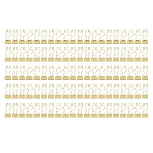 Xolsurg Cute Bunny Clips Gold Langable Metal für Home Office School [Dokumentiert Taschen Kleidung] von Xolsurg