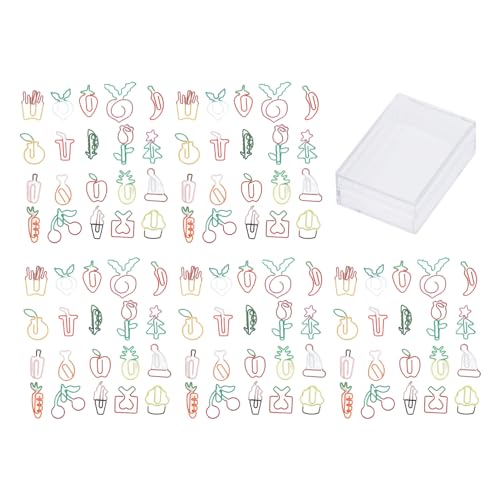 Xolsurg Cute Metal Paper Clip Set zum Markieren von Dokumenten organisieren, 100pcs mehrere Formen Clips für die Schulhilfe Xolsurg Cute Metal Paper Clip Set zum Markieren von Dokumenten organisieren, 100pcs mehrere Formen Clips für die Schulhilfe von Xolsurg
