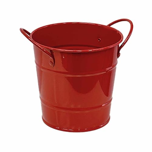 Xolsurg Desktop Stifthalter Eisenkunst süßer Eimerform Multifunktionaler Bleistift -Organisator -Make -up -Pinselhalter für Schüler und junge Menschen (Rot) von Xolsurg