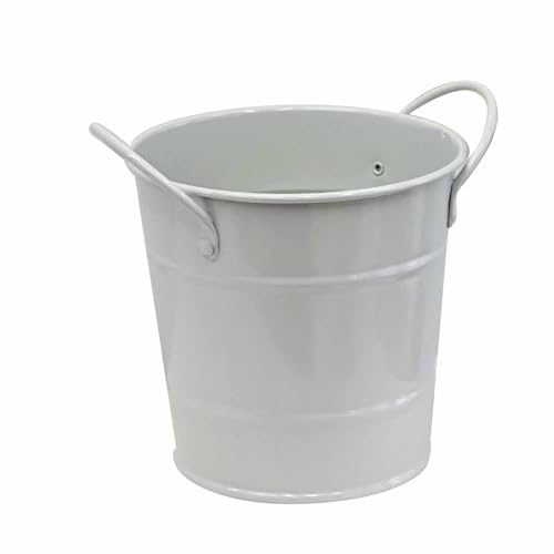 Xolsurg Desktop Stifthalter Eisenkunst süßer Eimerform Multifunktionaler Bleistift -Organisator -Make -up -Pinselhalter für Schüler und junge Menschen (Weiß) von Xolsurg