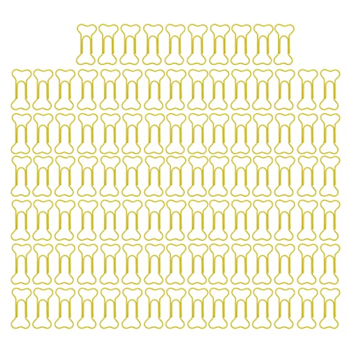 Xolsurg Dog Bone Form niedliche Papierklammern organisieren Dokument schwarze leichte 100 PCs (Gelb) von Xolsurg