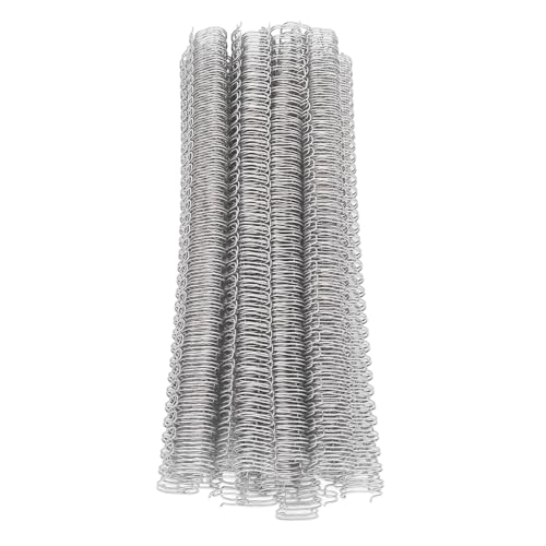 Xolsurg Double Loop Draht Bindung Wirbelsäule 1/2 -Zoll -Durchmesser 34 Schleife 3: 1 Tonhöhe 100 Blätter Kapazität Eisendraht Bindungsring Organisierende Berichtspräsentation (Silber) von Xolsurg