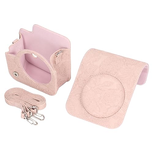 Xolsurg Instant Camera Protective Bag Vintage 3D Muster Instant Kamera Tragetasche für 12 (Hellrosa Relief) von Xolsurg