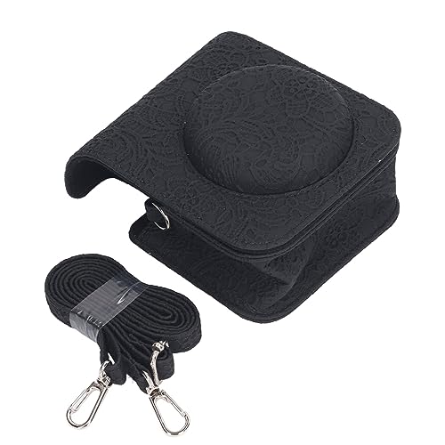Xolsurg Instant Camera Protective Bag Vintage 3D Muster Instant Kamera Tragetasche für 12 (Schwarze Spitze) von Xolsurg