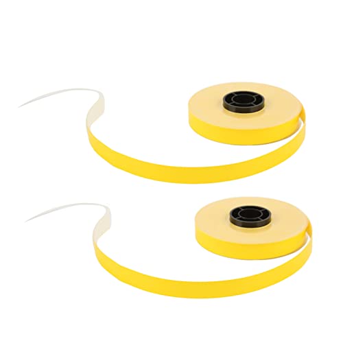 Xolsurg Label Maker Tape 2 Roll 52,5ft Länge 9mm Breite Tränenhöfe Nachfüllungen für max LM 550A (Gelb) von Xolsurg