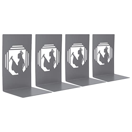 Xolsurg Metal Bookends Anti Slip Schönes Design Tragbares dekorative Buchenden für Desktop -Studienbüro (Senden Sie Liebeskrankheit) von Xolsurg