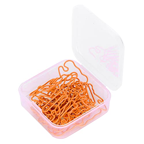 Xolsurg Mini-Büroklammern mit Kunststoffbeschichtung, Bären-Design, 20 Stück, für Akten, Notizbücher, Büroklammern (Orange) von Xolsurg