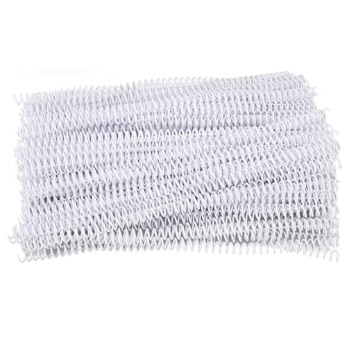 Xolsurg -Spiralbindungsspulen 8mm 40 Blätter 48 Loops Plastikstacheln 100pcs A4 Papierkapazität (Weiß) von Xolsurg