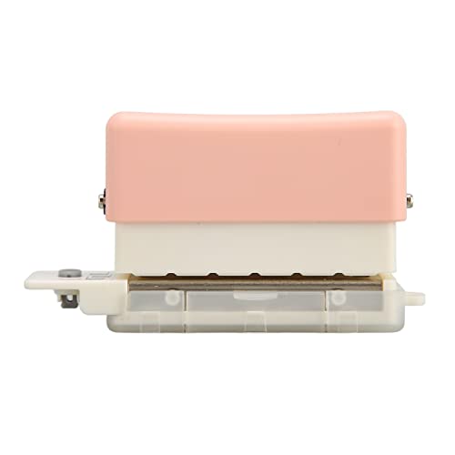 Xolsurg niedlich tragbarer 6 Lochpapier Puncher für Office Desktop Stanztiefe von 7mm A5 B5 A4 Planer Hole Puncher (Rosa) von Xolsurg