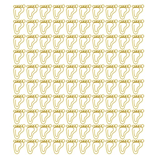 Xolsurg niedliche Fußform Anti -Slip -Papierklammer für Lesezeichen Office -Dokumente 100pcs (Gelb) von Xolsurg