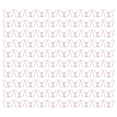 Xolsurg niedliche rosa Schmetterlinge in Form von Papierclips leichte tragbare Büroclips für Dokumentorganisation 100 PCs von Xolsurg