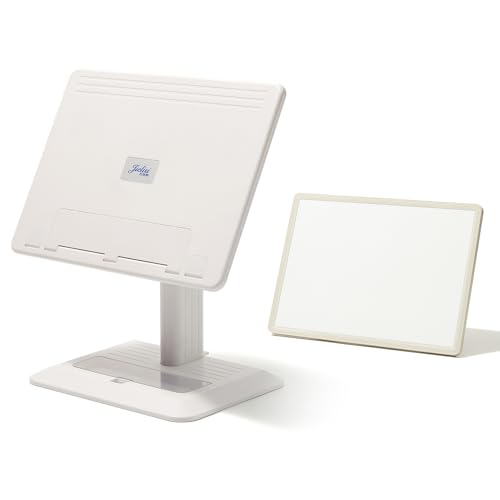 Xolsurg tragbarer verstellbarer Buchständer mit magnetischem Whiteboard -Panel zum Lesen von Kochstudien Weiß 260x210x375mmmm (2) von Xolsurg