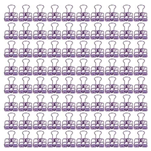 Xolsurgclips Langlebige Metall -Multikolen -Papierklemmen 80 Stcs leistungsstarke Home Office School für Home Office (Lila) von Xolsurg