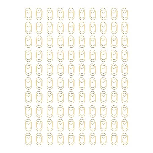 Xolsurgus Herzform Proof papierklammern leicht und langlebig für Büroversorgung (Gold) von Xolsurg
