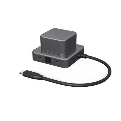Mehrfachlade-Hub mit 7 Ports ohne Verwicklungen Schnellladegerät 100W mit 7 Ports USB A - USB C - HDMI - Audio Kompatibel mit Smartphone und Computer - Xoopar CUBBI SCHWARZ von Xoopar