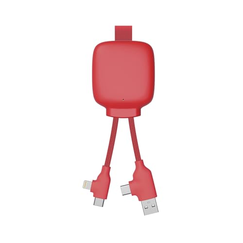 Multi-Connector-USB-Kabel 4-in-1 - Universalladegerät Und Externe Batterie 3000 mAh Aus Recyceltem Kunststoff - Xoopar Gamma Lite Rot Multi-Connector-USB-Kabel 4-in-1 - Universalladegerät Und Externe Batterie 3000 mAh Aus Recyceltem Kunststoff - Xoopar Gamma Lite Rot von Xoopar