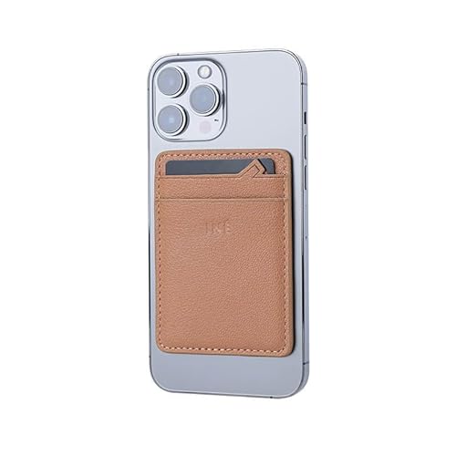 Xoopar Iné Mini NFC-Funktion - Kompatibel mit Mag-Safe Wallet für iPhone Android, RFID-Kartenhalter mit Mag-Safe Magnet(Braun) von Xoopar