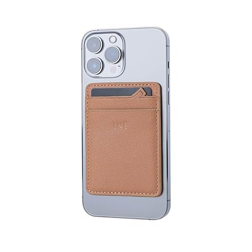 Xoopar Iné Mini NFC-Funktion - Kompatibel mit Mag-Safe Wallet für iPhone Android, RFID-Kartenhalter mit Mag-Safe Magnet(Braun) von Xoopar