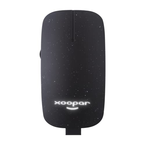 Xoopar Kabellose Maus 2,4 G – Maus ohne Batterien – Bluetooth Maus wiederaufladbar – Maus mit Computer – Ultra Slim – Pokket Eco Schwarz von Xoopar