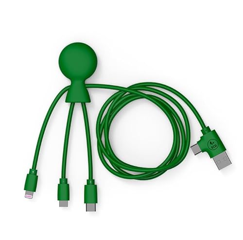 Xoopar - Mr Bio Multi-USB-Kabel Lang 1m Krakenförmig Grün - Universelles Ladegerät Aus Recyceltem Kunststoff USB, USB-C, Lightning, Micro-USB, Smartphone-Stecker Universal Xoopar - Mr Bio Multi-USB-Kabel Lang 1m Krakenförmig Grün - Universelles Ladegerät Aus Recyceltem Kunststoff USB, USB-C, Lightning, Micro-USB, Smartphone-Stecker Universal von Xoopar