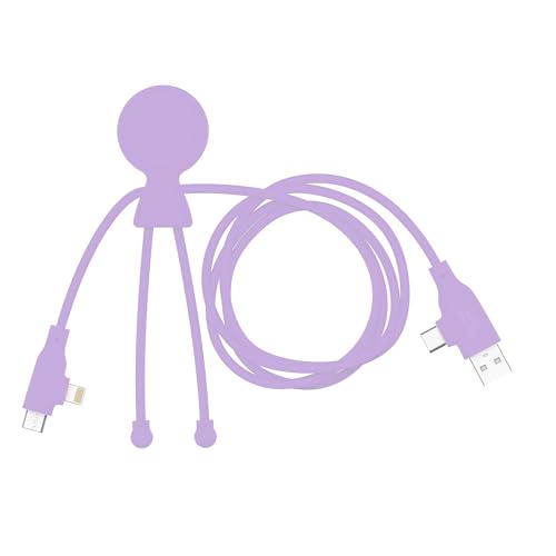 Xoopar Multi USB Kabel 3 in 1 – langes Schnellladekabel 1,20 – 60 W Leistung – USB-Port USB-C Lightning – kompatibel mit allen Smartphones Mr Bio Long Fast Violett Xoopar Multi USB Kabel 3 in 1 – langes Schnellladekabel 1,20 – 60 W Leistung – USB-Port USB-C Lightning – kompatibel mit allen Smartphones Mr Bio Long Fast Violett von Xoopar