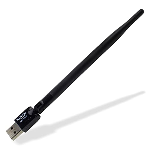 Verstellbare WLAN USB Antenne XORO HWL 155N, für XORO SMART Receiver, PC, Windows, Linux, Raspberry Pi, 5 dBi Antennengewinn, Unterstützt WEP/WPA / WPA2 von Xoro