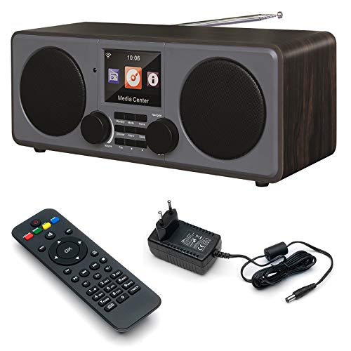 XORO DAB 600 IR V3 - Internet DAB+/UKW Radio mit WLAN, 2 x 5 Watt RMS, USB 2.0, App-Steuerung, Bluetooth, Spotify Connect, AUX, Weckfunktion, Wetterstation von Xoro