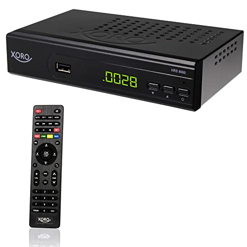 XORO HRS 8660 - Digitaler Satellitenreceiver, ASTRA 19.2 Senderliste vorprogrammiert, PVR-Ready, Timeshift, USB Mediaplayer, LED-Display, einfache Installation von Xoro