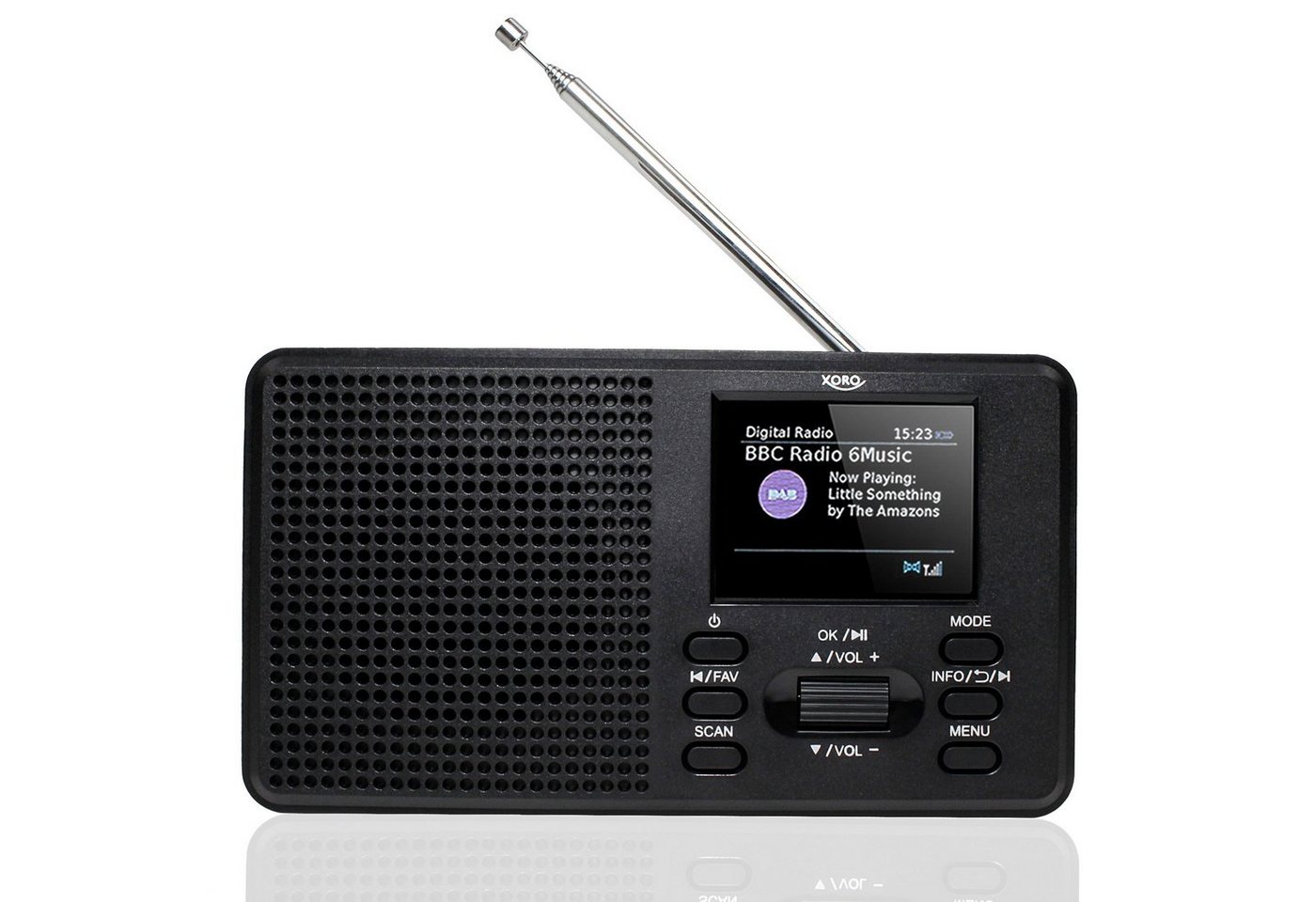Xoro DAB 142 DAB+/UKW Radioempfang 2.4 Farbdisplay Bluetooth Speaker Digitalradio (DAB)" von Xoro