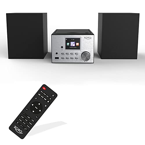Xoro HMT 500 - Micro System Internet-/ DAB+/FM-Radio, CD Player, Bluetooth, Mediaplayer, 2.4"" Farbdisplay, RC ,2x10W, schwarz von Xoro