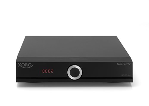 Xoro HRT 8772 HDD 1TB Full-HD DVB-T2 Receiver (HEVC H.265 TWIN Tuner, Freenet TV, inkl. 1TB SATA Festplatte im FP-Schacht, HDMI, USB PVR Ready, MiniSCART, 12V) schwarz von Xoro