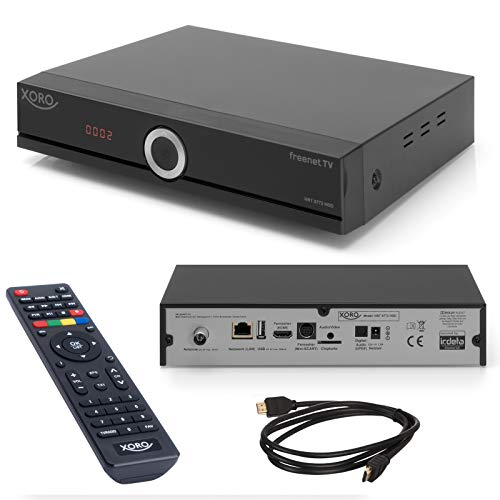 Xoro HRT 8772 HDD Full-HD DVB-C/T2 Receiver (HEVC H.265 Twin Tuner, Irdeto Cloaked CA für freenet TV, ohne SATA Festplatte im FP-Schacht, HDMI, USB PVR Ready, S/PDIF Opt., MiniSCART, 12V) schwarz von Xoro