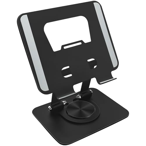 Xpieoyrm Tablet Ständer Verstellbar, iPad Ständer 360 Grad Drehbar, Metall Faltbarer Tisch Halterung, Portable Monitor Ständer Tablet Halter, Kompatibel mit Mobilen Geräten iPad Pro/Air/Mini Xpieoyrm Tablet Ständer Verstellbar, iPad Ständer 360 Grad Drehbar, Metall Faltbarer Tisch Halterung, Portable Monitor Ständer Tablet Halter, Kompatibel mit Mobilen Geräten iPad Pro/Air/Mini von Xpieoyrm