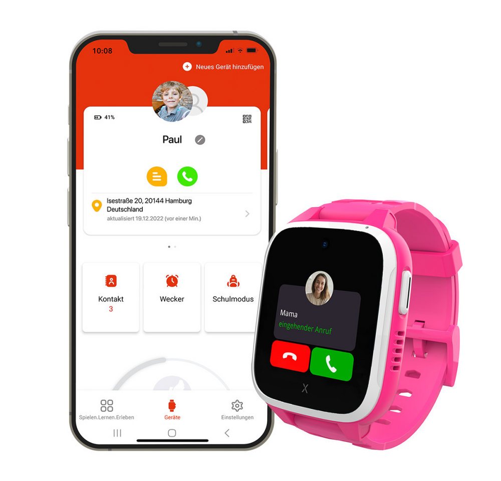 Xplora XGO3 Kinder-Smartwatch mit GPS und Armband im Animal Print-Design, Smartwatch Xplora XGO3 Kinder-Smartwatch mit GPS und Armband im Animal Print-Design, Smartwatch von Xplora