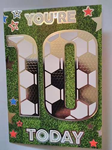 Xpress Yourself Geburtstagskarte für Jungen zum 10. Geburtstag, Motiv: Fußball, zum 10. Geburtstag Xpress Yourself Geburtstagskarte für Jungen zum 10. Geburtstag, Motiv: Fußball, zum 10. Geburtstag von Xpress Yourself