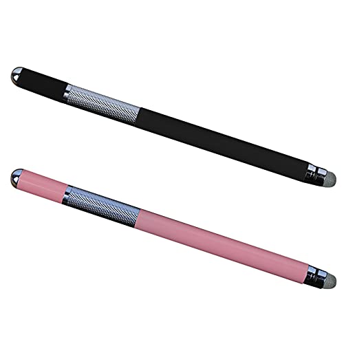 Xptieeck Kapazitiver Stift, Doppelkontakt-Saugnapf, Stift für alle kapazitiven Kontaktbildschirme, Schwarz und Pink, 2 Stück von Xptieeck
