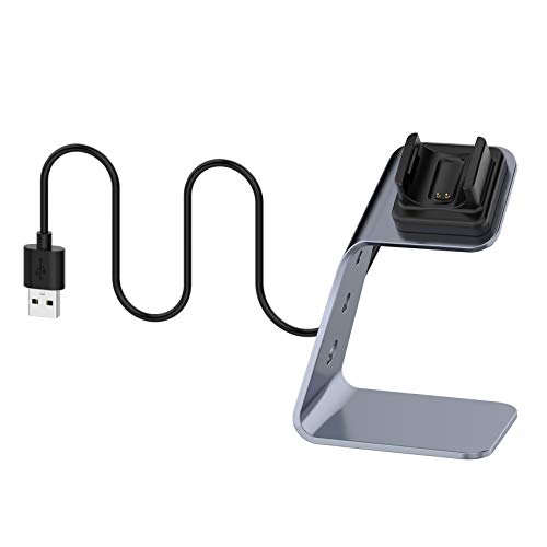 Xptieeck Ladestation mit Kabel, USB-Kabel, für Charge3/4/Charge3 SE, Smartwatch-Halterung, Grau von Xptieeck