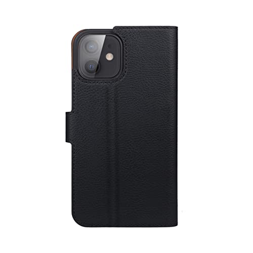 Xqisit Slim Wallet Schwarz iPhone 12 Mini Case Silikon Polycarbonat Magnetisch von Xqisit