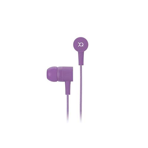 'Xqisit ie20 Headset Binaural mit Kabellos, Violett Kopfhörer und Micro – Headsets und Tonabnehmer (Binaural, Ohrhörer, Violett, kabelgebunden, PTT, 3,5 mm (1/8)) von Xqisit