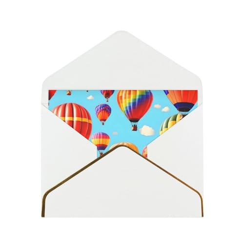 XqmarT Geburtstagskarten mit Heißluftballons, leere Karten, Grußkarte mit Umschlägen, Dankeskarte für alle Anlässe XqmarT Geburtstagskarten mit Heißluftballons, leere Karten, Grußkarte mit Umschlägen, Dankeskarte für alle Anlässe von XqmarT